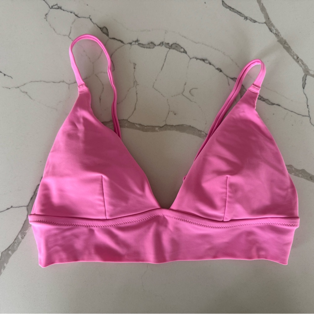 Pink Triangle Bikini Top
